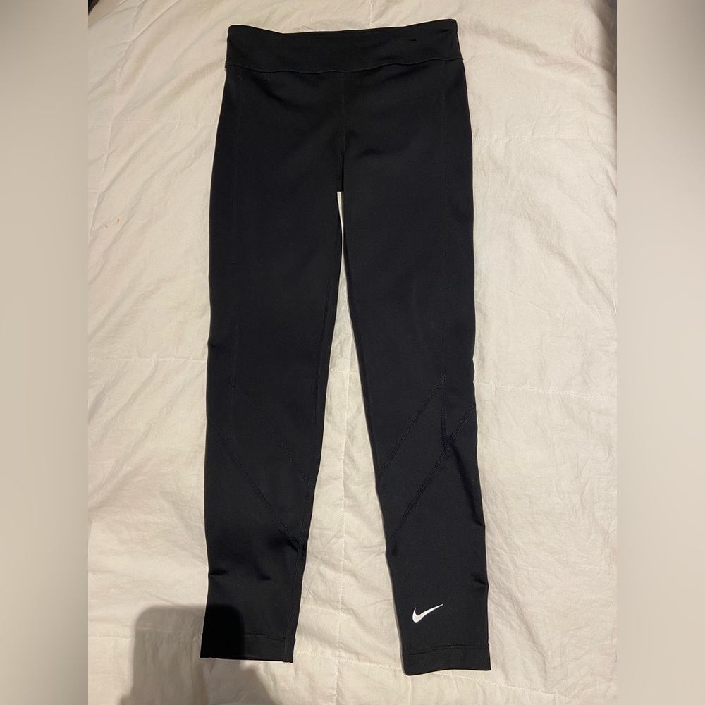 Girl’s Nike Dri-Fit Black Tights, Size Medium